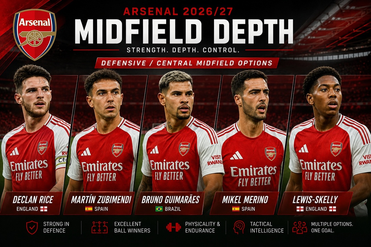 Arsenal Defensive Midfield 26-27 season